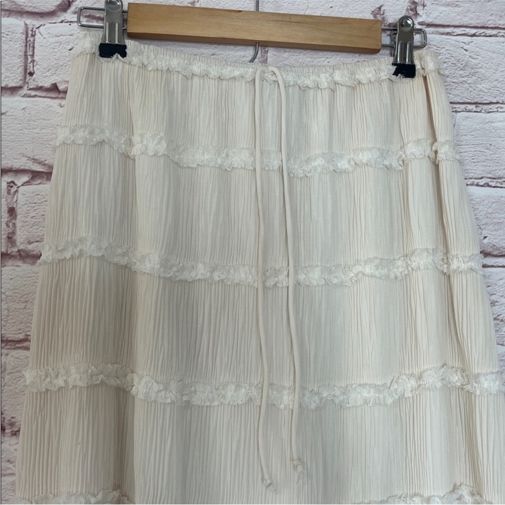 We’re All Pretty Girls Gaia Tiered Ruffle Maxi Skirt Small - Picture 3 of 7